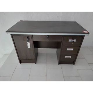 _Office Table With 3 Side Drawers And Cupboard | 1.2 Meters