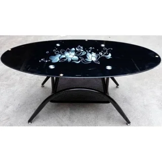 Oval Shaped Centre Table - Black