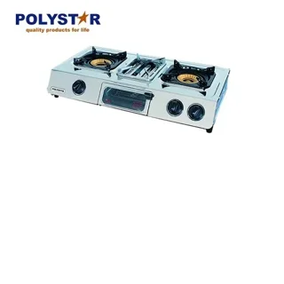 Polystar 2 Burner Table Top Gas Cooker With Grill Function | PV-GRS87BX