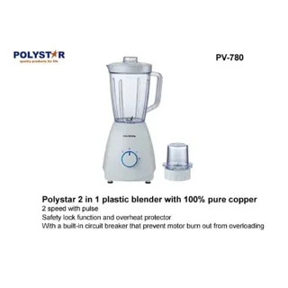 Polystar 2 In 1 Plastic Blender With 100% Pure Copper | Pv-780