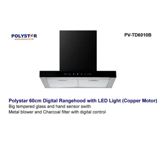 Polystar 60Cm Digital Cooker Hood With Led Light | PV-TD6010B