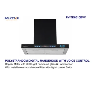 _Polystar 60Cm Digital Cooker Hood With Voice Control | PV-TD6010BVC