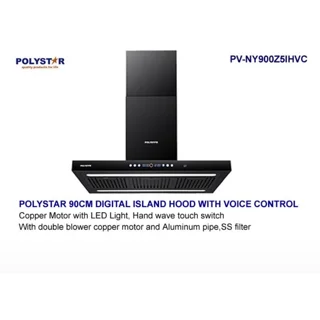 _Polystar 90cm Digital Island Hood with Voice Control | PV-NY900Z5IHVC