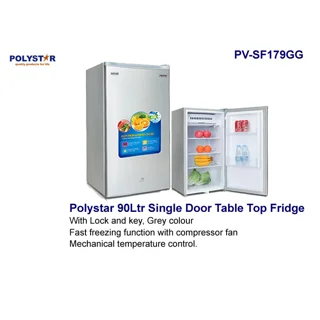 _Polystar 90L Single Door Tabletop Fridge | PV-SF179GG