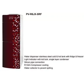 Polystar Water Dispenser With Refrigerator & Freezer | PV-R6JX-5RF