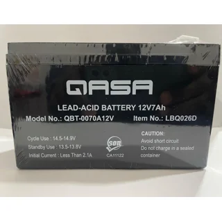 _Qasa 12V 7Ah Lead-Acid Rechargeable Fan Battery | QBT-0070A 12V