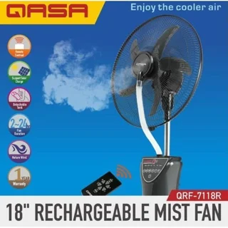 Qasa 18 Inches Rechargeable Mist Fan | QRF-7118R