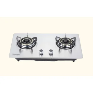 None_Qasa Two Burner Gas Cooker Stainless| Premium