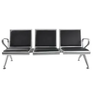 _Reception 3 Seater  Waiting Chair Leather Seat