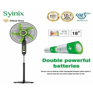 Syinix 18" Rechargeable FAN USB 40W