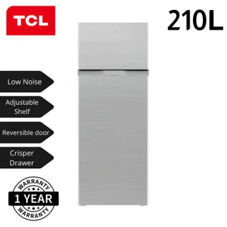 Tcl  210 Liters Double Door Refrigerator