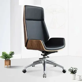 _Walnut Wood Executive Office Chair