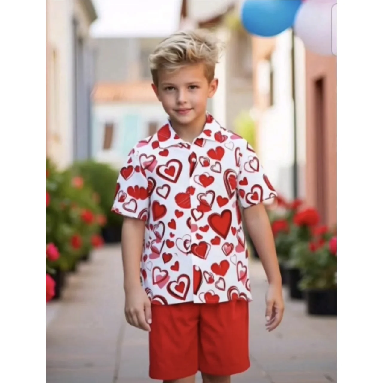 _Stylish Boys' Outfit (Shirt and Shorts) - Chic, Fashionable, Elegant, Durable, Perfect for Every Event